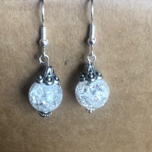 Handmade sterling silver dangle earrings